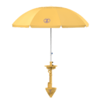 Beach Umbrella and Umbrella Stand Anchor in Dusky Sunset Orange