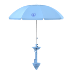 Beach Umbrella and Umbrella Stand Anchor in Sky Blue