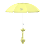 Beach Umbrella and Umbrella Stand Anchor in Sunshine Yellow